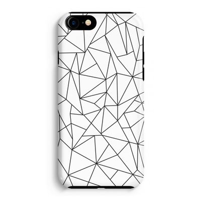 Geometrische lijnen zwart: iPhone 8 Tough Case