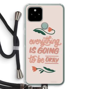 Optimistic flower girl: Pixel 5 Transparant Hoesje met koord