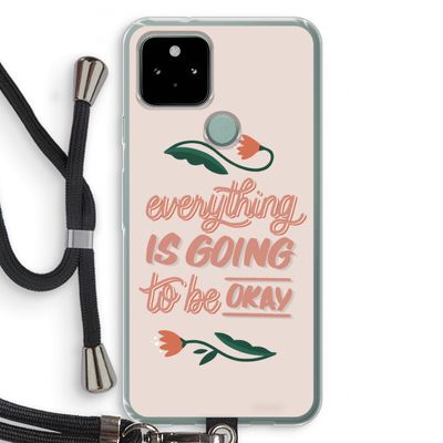 Optimistic flower girl: Pixel 5 Transparant Hoesje met koord