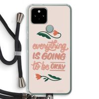Optimistic flower girl: Pixel 5 Transparant Hoesje met koord