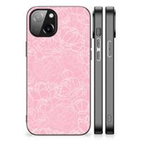 Apple iPhone 13 | iPhone 14 Bloemen Hoesje White Flowers
