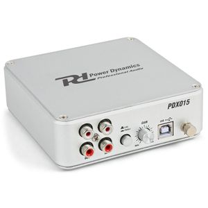 Power Dynamics PDX015 USB Phono voorversterker met software