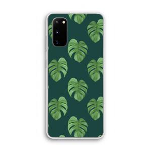 Monstera leaves: Samsung Galaxy S20 Transparant Hoesje