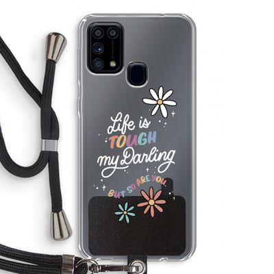 Tough Life: Samsung Galaxy M31 Transparant Hoesje met koord