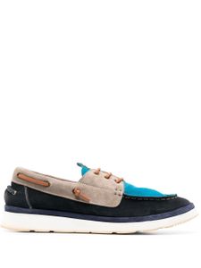 Moma chaussures bateau en daim - Bleu