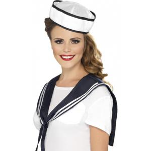 Matroos/matrozen carnaval verkleed setje - wit/navy - Verkleedkleding dames/heren