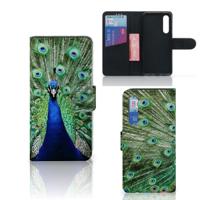 Xiaomi Mi 9 SE | Telefoonhoesje | Met pasjeshouder | Pauw