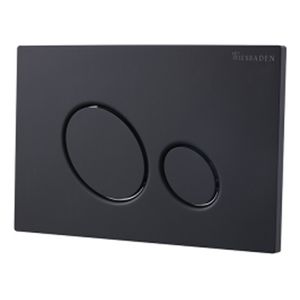 Bedienpaneel Wiesbaden X10 | Dualflush | Voor inbouwreservoir | 2 knops | RVS | Mat zwart