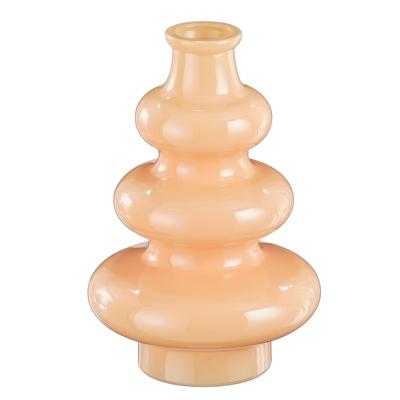 Bloemenvaas Sira - glas - beige - D14,5 x H22 cm - vaas - sierlijk model