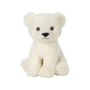 Nature planet Pluche knuffel ijsbeer - wit - 19 cm - ijsberen - pooldieren knuffel