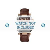 Guess horlogeband A50005G1 Leder Bruin 21mm + wit stiksel