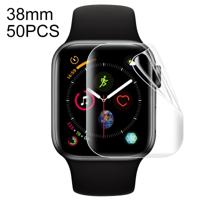 50 PC'S voor Apple Watch 38mm zachte hydrogel film volledige dekking voorkant beschermer