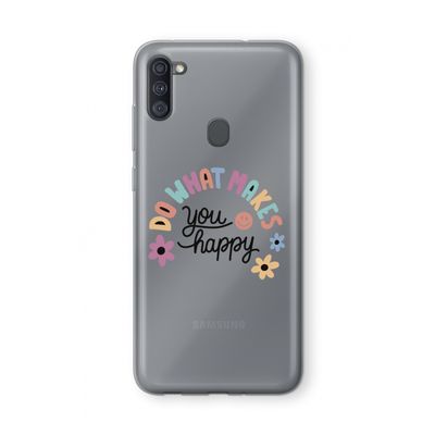 Happy days: Samsung Galaxy A11 Transparant Hoesje