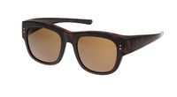 FitOfar overzetzonnebril bruin dames met bruine lens VZ0038B - thumbnail