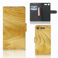 Sony Xperia XZ1 | Book Style Case | Licht Hout Sony Xperia XZ1 | Book Style Case | Licht Hout