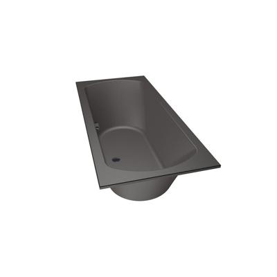 Xenz Lagoon Duobad - 180x80x53 - afvoer Midden - acryl - antraciet 6928-05