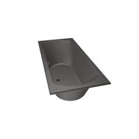 Xenz Lagoon Duobad - 180x80x53 - afvoer Midden - acryl - antraciet 6928-05