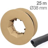 TRU COMPONENTS TC-12352516 T24CA032 Gevlochten slang Zwart Polyester 38 tot 39 mm 25 m - thumbnail