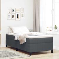 Bedframe Donkergrijs 90 x 190 cm Katoenen stof