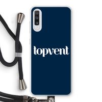 Topvent Navy: Samsung Galaxy A70 Transparant Hoesje met koord