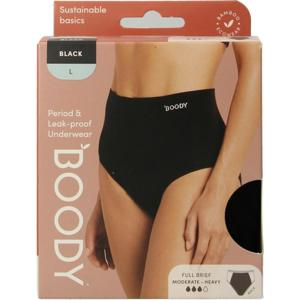 Boody menstr onderg zwart norm mt l