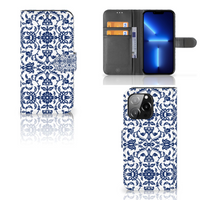 iPhone 13 Pro Hoesje Flower Blue - thumbnail