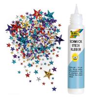 Festival gezicht steentjes - sterretjes - glitter - incl. gezichtslijm