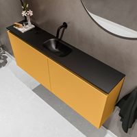 Mondiaz Ture 120cm toiletmeubel ocher met wastafel urban midden geen kraangat - thumbnail