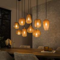 LifestyleFurn Hanglamp Tamecka 9-lamps - Amber - thumbnail