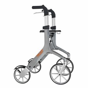 Lichtgewicht rollator Let&apos;s Fly (6,9 kg) | TrustCare | Grote wielen en weggewerkte remkabels | Grijs | Design | TCLFLYGR0270