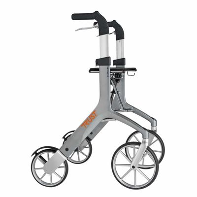 Lichtgewicht rollator Let&apos;s Fly (6,9 kg) | TrustCare | Grote wielen en weggewerkte remkabels | Grijs | Design | TCLFLYGR0270