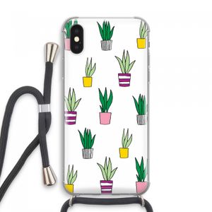 Sanseveria: iPhone XS Max Transparant Hoesje met koord