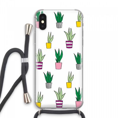 Sanseveria: iPhone XS Max Transparant Hoesje met koord