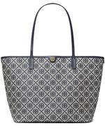 Tory Burch sac cabas en cuir à logo T - Bleu