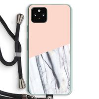 A touch of peach: Pixel 5a 5G Transparant Hoesje met koord
