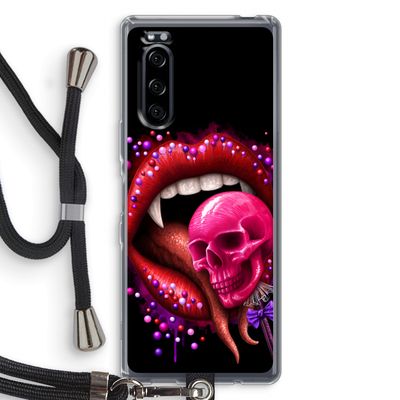 Dodelijk zoet: Sony Xperia 5 Transparant Hoesje met koord