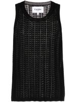 Corridor open-knit tank top - Noir