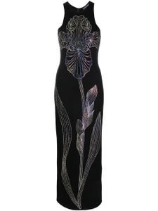 David Koma robe irisée à design sans manches - Noir