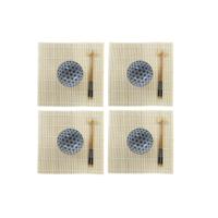 Sushi-set DKD Home Decor 14,5 x 14,5 x 31 cm Blauw Keramiek Orientaals (16 Onderdelen)
