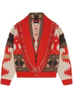 Alanui cardigan bomber Icon en jacquard - Rouge - thumbnail