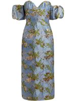 Markarian robe Adelaide à fleurs en jacquard - Bleu - thumbnail