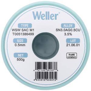 Weller WSW SAC M1 Soldeertin, loodvrij Spoel Sn3,0Ag0,5Cu 500 g 0.5 mm