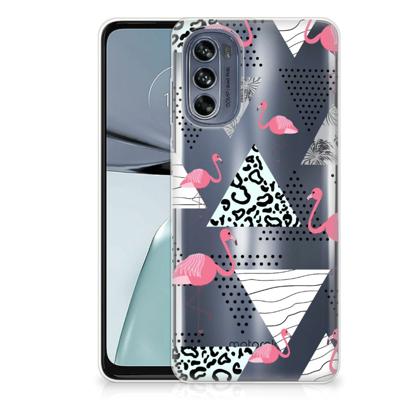 Motorola Moto G62 5G | TPU Hoesje | Flamingo Triangle