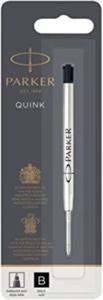 Parker Quink balpenvulling zwart breed