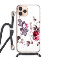 Mooie bloemen: iPhone 11 Pro Max Transparant Hoesje met koord