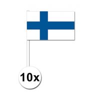 Zwaaivlaggetjes Finland 10 stuks   -