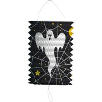 Folat Halloween thema feest bord - 6x - pompoen print - papier - D23 cm - Feestbordjes