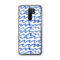 Blauwe golven: Xiaomi Redmi 9 Transparant Hoesje