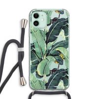 Bananenbladeren: iPhone 11 Transparant Hoesje met koord Bananenbladeren: iPhone 11 Transparant Hoesje met koord