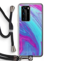 Zweverige regenboog: Huawei P40 Pro Transparant Hoesje met koord